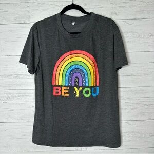 Unisex  “be you” rain or graphic tee size M